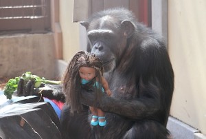 Annie with doll