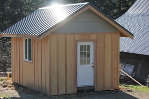 shed glistening in the sun