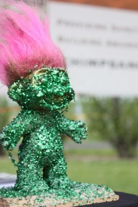 glitter bombed troll doll