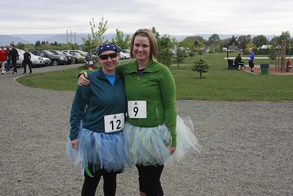 Lisa and Jessica in tutus