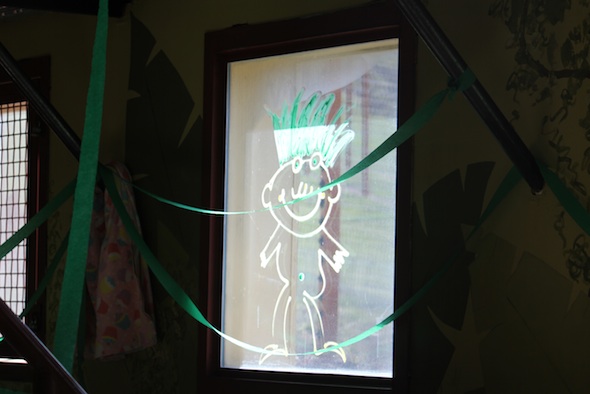 web Window decorations troll doll st patrick's day party PR IMG_4847