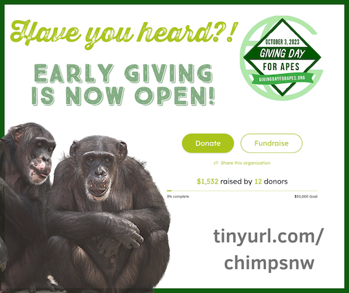 Giving Day for Apes Early Giving Social Post Have you heard